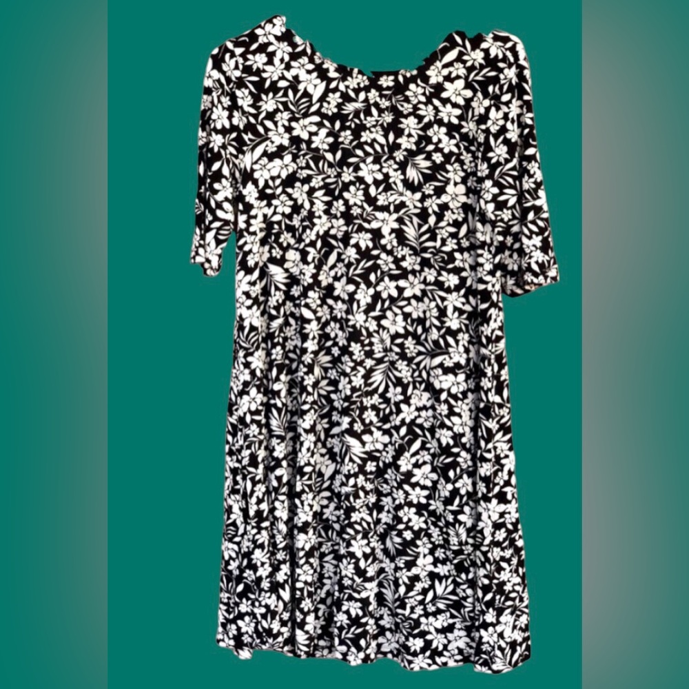 💙old navy floral knee length dress size M